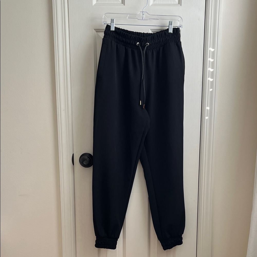 Zara Black Elastic Waist Joggers